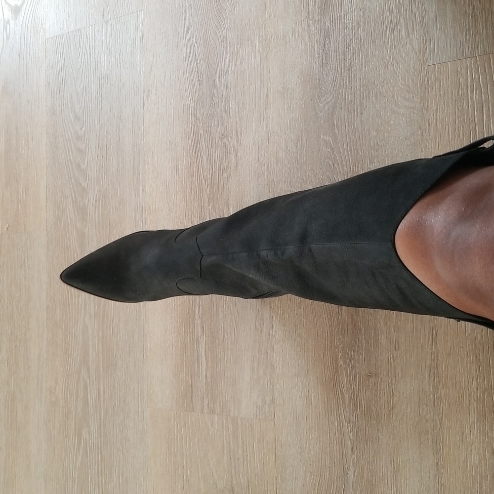 Knee high wedge boots